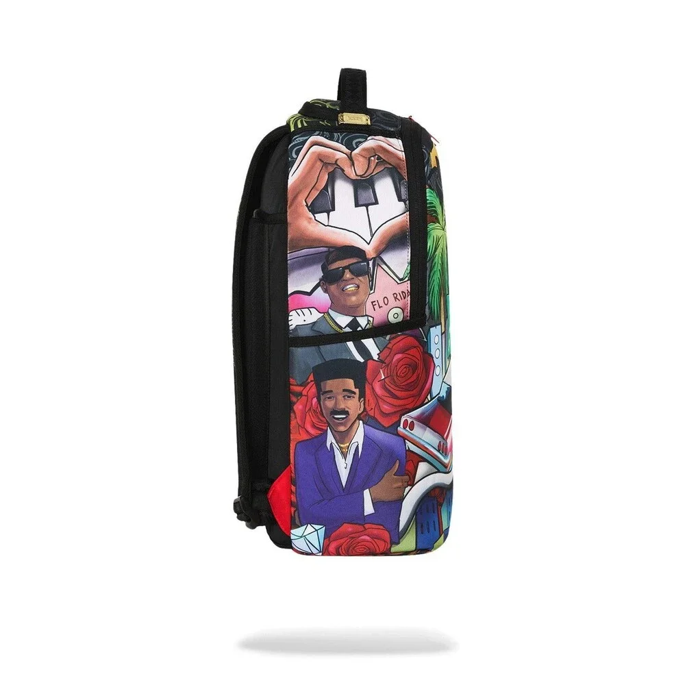 Sprayground Flo Rida Back Tattoo Backpack Unisex Multi Graphic Top Handle SPR382